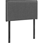 Modway Camille Upholstered Fabric Twin Headboard - Grey-Fine Polyester Upholstery