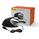 IntekView Vertical Wired Right Hand Mouse-Soft rubber coating, offers excellent hand feel