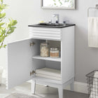 Modway Render 18" Bathroom Vanity - White/Black-8" Centerset Holes