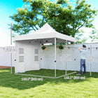 Outsunny 10 ft W x 10 ft L Heavy Duty Pop Up Canopy Tent - UPF50+ - White-UPF50+ Oxford fabric canopy blocks 98% of UV rays