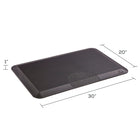 Safco Movable Anti-Fatigue Mat - 20"W x 30"D x 1"H - Black-High heels should not be worn with this mat