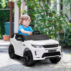 Qaba 12V Land Rover Licensed Kids Electric RC Car - White-Soft start function promotes gentle acceleration for safety 