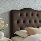 Modway Annabel Stain-Resistant Performance Velvet Twin Headboard - Chocolate Brown-7 Adjustable Mount Positions