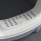 PawHut Enclosed Top Entry Cat Litter Box with Lid and Scoop - Grey-Colour: Grey, White, Black 
