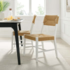 Modway Bodie Wood Dining Chair - White/Natural-No Assembly Required