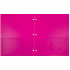 JAM Paper Heavy Duty Plastic 3 Hole Punch Two-Pocket School Folders - Fuchsia Pink - 6 Pack-Size: 9.5 x 11.625 inches | Easily fits 8.5" x 11" documents
