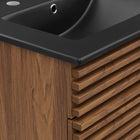 Modway Render 24" Bathroom Vanity - Walnut/Black-8" Centerset Holes