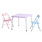 Homy Casa Kid's 3-Piece Table & Chairs Set-Foldable & Lightweight Design - Perfect for small homes, apartments, or any space that requires a compact, portable solution.