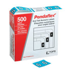 Pendaflex Numeric End Tab Blue Filing Labels - 6 - 500 Pack-Size: 1-1/4"W x 15/16" H
