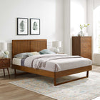 Modway Alana Wood Twin Platform Bed with Angular Frame - Walnut-Assembly Required
