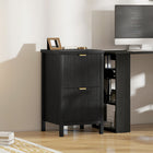 HOMCOM 2-Drawer Letter/A4 Filing Cabinet - Black-Melamine and PVC-laminated surfaces are scratch-resistant and easy to clean
