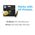 HP 910 Yellow Original Ink Cartridge-Standard yield