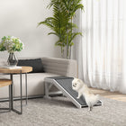 PawHut 49" L Pet Ramp with Non-slip Carpet - White-Made of quality pine wood for robust use 