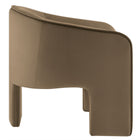 Modway Greer Performance Velvet Upholstered Accent Armchair - Taupe-Curved Backrest