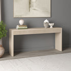 Hudson&Canal Lawrence 64" Wide Rectangular Fluted Console Table - Alder White-Features easy assembly
