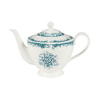 Casa Domani Rosetta Antique Teapot - 1L - Blue-Made of Porcelain with decals to enhance intricate detailing.