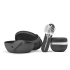 W&P Porter Lunch Set - Lunch Bowl - Seal-tight Bowl - Utensil Set - Charcoal-This ultra-light, durable lunch bowl features a protective, non-slip exterior, rigid plastic and a snap-tight silicone strap