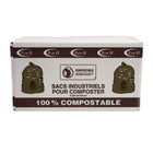 ECO II 100% Compostable Industrial Bags - 42" x 48" - Frosted - 100 Pack-Compostable