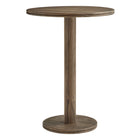Modway Neo 31" Round Indoor/Outdoor Patio Wood Bar Table - Cocoa Brown-Assembly Required