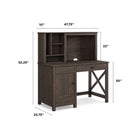 Whalen 48" Ansel Desk with Hutch-Adjustable floor levelers