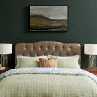 Modway Annabel Vegan Leather Full Headboard - Mushroom-Wood Blend Frame