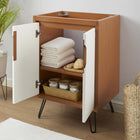 Modway Energize 24" Bathroom Vanity Cabinet - Cherry/White-Dual Soft-Close Doors