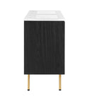 Modway Chaucer 48" Double Sink Bathroom Vanity - Black/White-Wood Grain Laminate