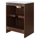Modway Appia 24" Bathroom Vanity - Walnut/White-Adjustable Shelf