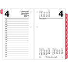 AT-A-GLANCE 2027 Daily Desk Calendar Refill with Monthly Tabs 2-Pages/Day - 6" H x 3-1/2" W - English-12 months tabbed: January 2027 - December 2027