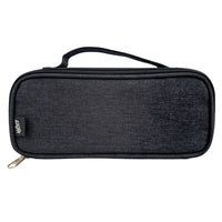 Hilroy Grid Case Zipper Pencil Pouch - Black-Interior mesh pocket