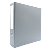 Bindertek 3-Ring 3-Inch Premium Binders - Light Grey-Removable label included in spine pocket