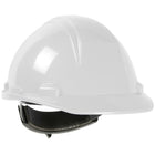 Forcefield Racheted Hard Hat - White-Wheel ratchet provides quick and easy size adjustment for a firm, comfortable fit