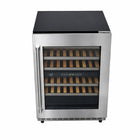 Kucht 24" Dual‑Zone 52‑Bottle Wine Cooler - Stainless Steel-132 L & 52 Bottles.