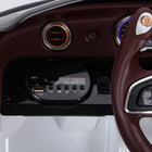 Aosom 12V Bentley GT Kids Electric Ride-On Car - White-Press the button to drive forward/backward, turn left/right 