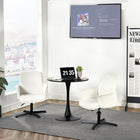 Homy Casa 31.5"W Round  Office Desk - Black-Quick and easy to assemble, ideal for fast setups
