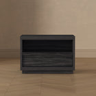 Manhattan Comfort Navis 32" Contemporary 1-Drawer Nightstand - Charcoal Grey-Home Assembly Required (All Hardware Included)