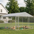 PawHut Covered Dog Kennel for Small/Medium Dogs - 13.1' x 13.1' x 6.6' -Plenty of room for play and comfort

