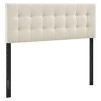 Modway Emily Fabric Upholstered King Size Headboard - Ecru-Premium Linen-Like Fabric