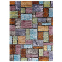 Modway Success Nyssa Abstract Geometric Mosaic Area Rug - 8 ft W x 10 ft L - Multicolored-Abstract Geometric Mosaic Area Rug
