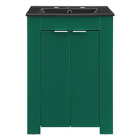 Modway Maybelle 24" Bathroom Vanity - Green/Black-Modern Bathroom Vanity