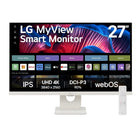 LG 27" Ultra HD IPS Smart Monitor with webOS - 27SR73U-W-27" flat 3840 x 2160