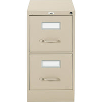 Staples Vertical Letter File Cabinet - 2-Drawer - Sand-Smooth-gliding, fully progressive, ball bearing suspension for smooth operation