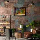 Toronto Canada Old City New City - Framed Canvas - 35" x 27"-Museum-quality reproduction with vibrant colors