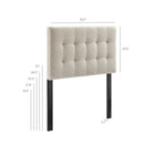 Modway Lily Upholstered Twin Size Headboard - Dove-Twin Size Headboard