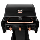Kenmore 3 Burner Pedestal Gas Grill - Black/Copper-Porcelain Coated Lid & Paint Steel End Caps & Full Aluminized Steel Liner and Stainless Steel Handle.