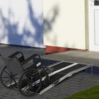 HOMCOM 6' Wheelchair Ramp with Non-Skid Layering - Silver-Perfect for wheelchairs, walkers and rollators in any weather condition 