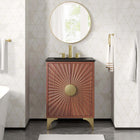 Modway Daylight 24" Bathroom Vanity - Black/Walnut-Ceramic Sink Basin