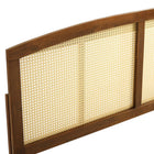 Modway Halcyon Cane King Headboard - Walnut-Rubberwood and Rattan Construction