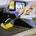 Mr. Bar-B-Q Triple Action Nylon Bristle Brush-Soft grip handle
