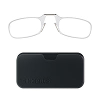 ThinOptics Reader with Universal Black Pod - 1.5 - Clear-The advanced polycarbonate lenses are imbued with a mild yellow filter to mitigate harmful blue light emitted from computers phones and tablets